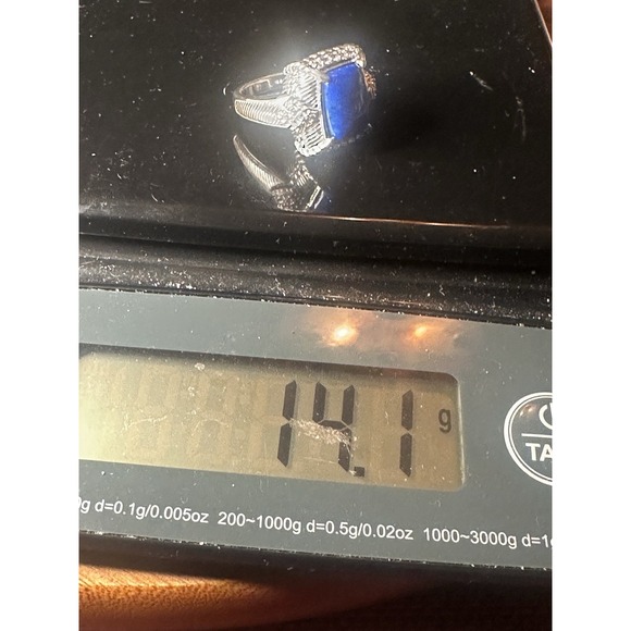 Blue Lapis Lazuli Sterling Silver Judith Ripka Ring Size 9.25 - Picture 10 of 10